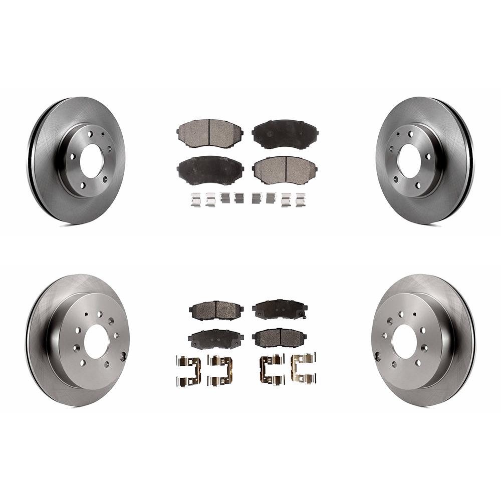 Front Rear Disc Rotors & Semi-Metallic Brake Pads Fits 2004-2006 Mazda ...