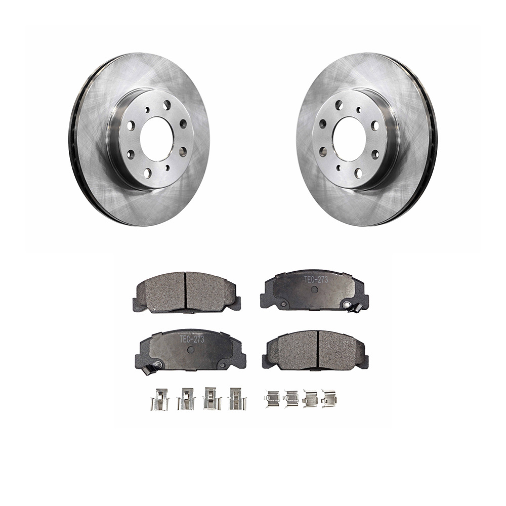 Ceramic Pads Fits 1994-1995 Honda Civic del Sol Front And Rear Brake Rotors
