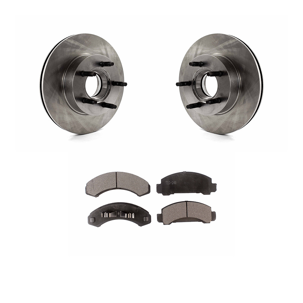 Front Disc TQ Rotors /& Ceramic Brake Pads Fits Ford Lincoln Expedition Navigator
