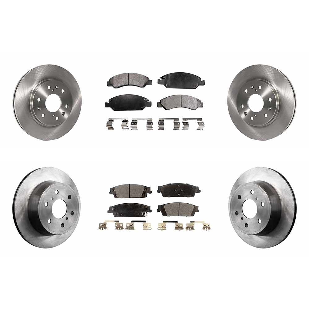 Front Rear Disc Rotors & Ceramic Brake Pads Fits Chevrolet Silverado ...