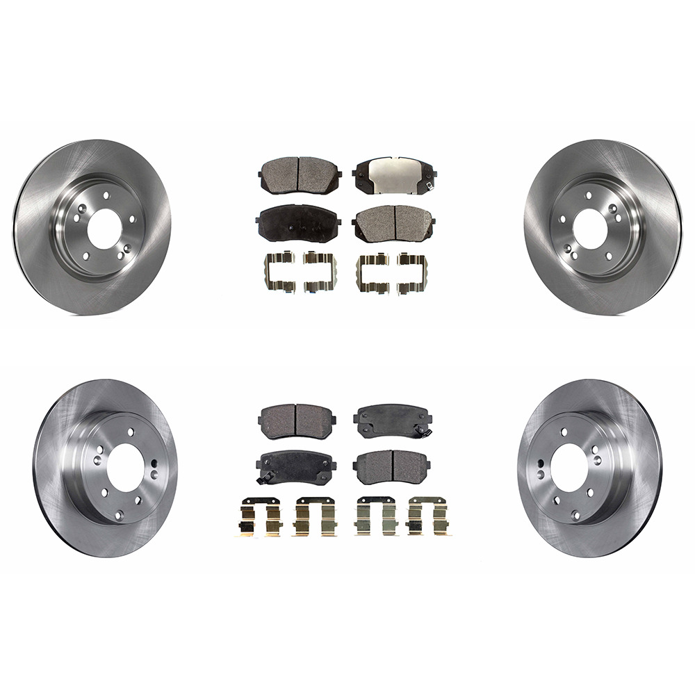 Front Rear Disc Rotors & Ceramic Brake Pads Fits 2015 Hyundai Sonata eBay