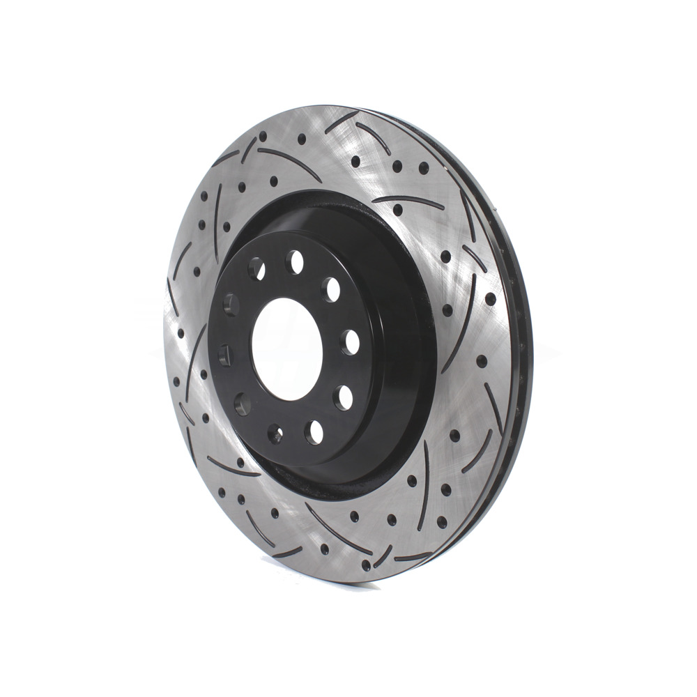 Front Rear Drill Slot Brake Rotor Kit Volkswagen Audi GTI Golf R S3 Q3