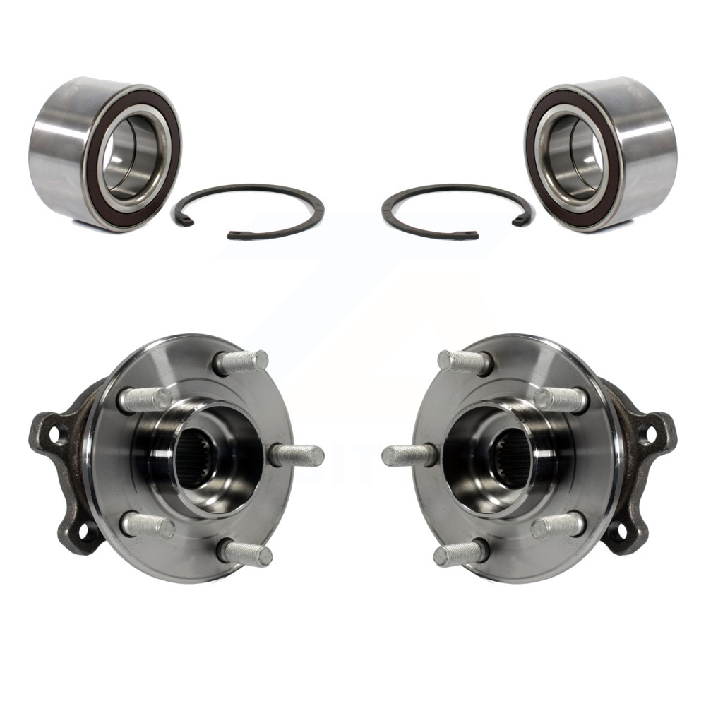 Front Rear Wheel Bearing And Hub Assembly Kit For Ford Escape Lincoln ...