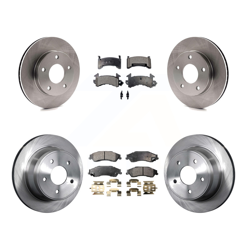 Front Rear Disc Brake Rotors & Semi-Metallic Pad Chevrolet S10 Blazer ...