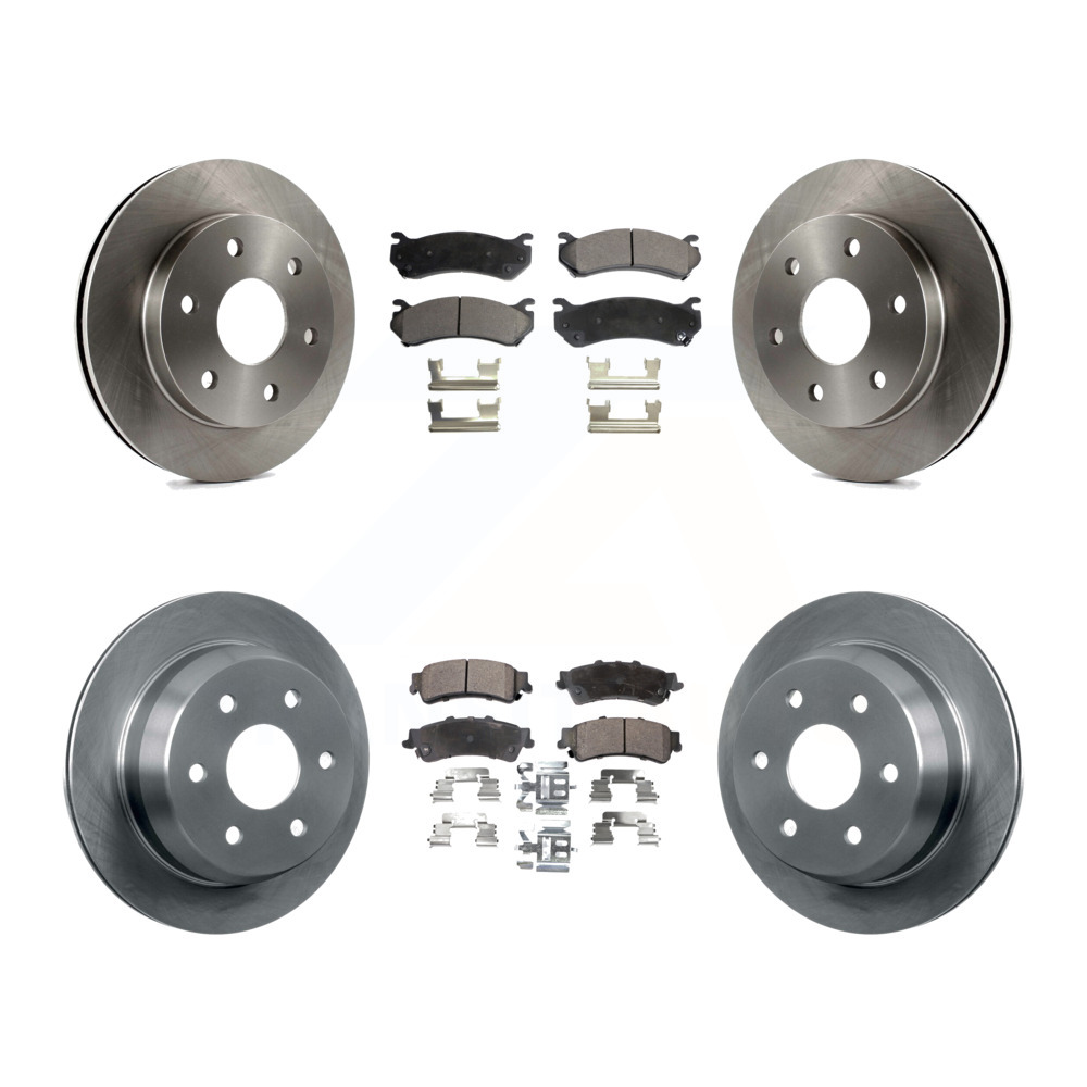 Front Rear Brake Rotor SemiMetallic Pad Kit Chevrolet Silverado 1500