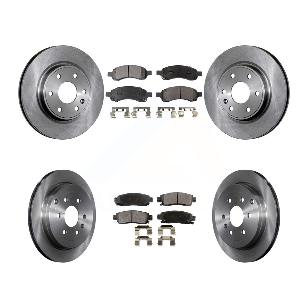 For 2012-2013 Chevrolet Impala Rear Drill Slot Brake Rotors+Semi-Met Brake Pads