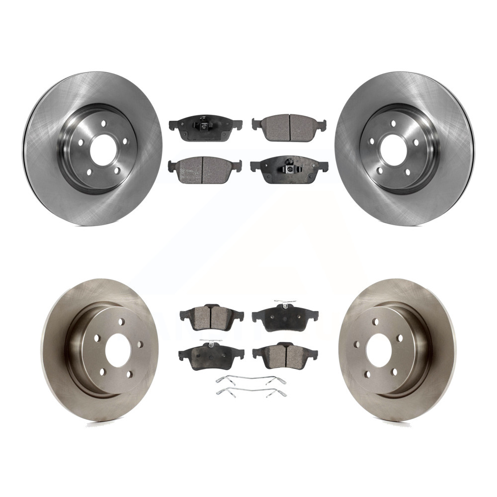 Front Rear Disc Brake Rotors & Semi-Metallic Pad Kit Ford Escape ...