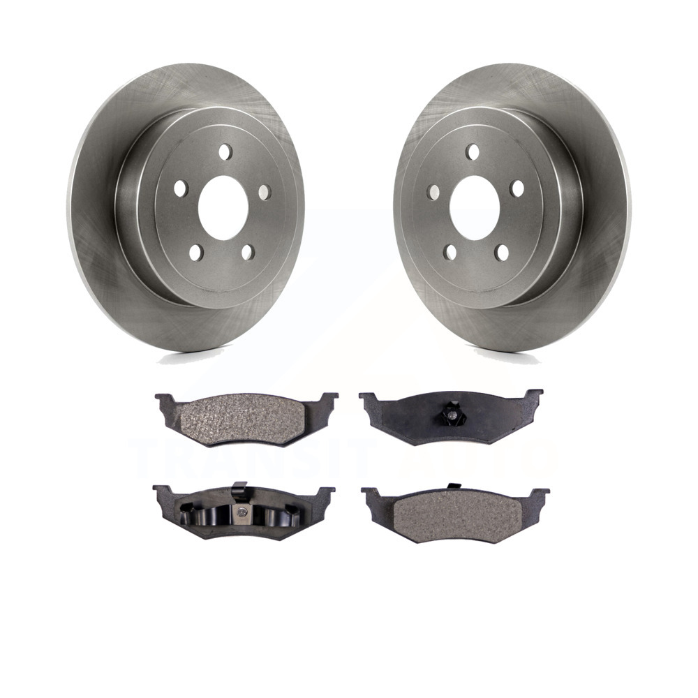 Rear Brake Rotor SemiMetallic Pad For Chrysler Sebring Dodge Stratus