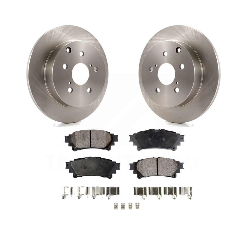 Rear Disc Brake Rotors And SemiMetallic Pads Kit 20122017 Toyota Prius V eBay