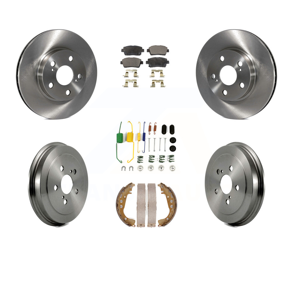 Front Rear Disc Brake Rotors Semi-Metallic Pads And Drum Kit 2008 ...