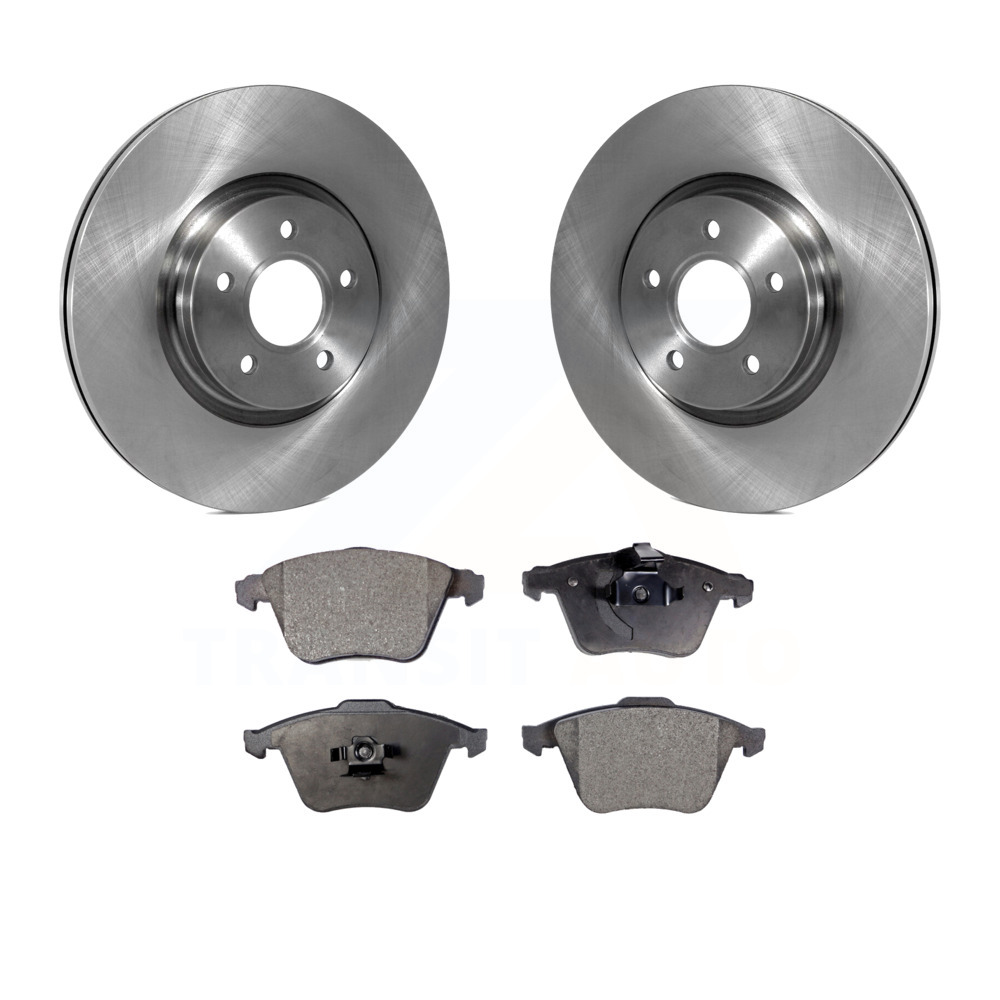 Front Disc Brake Rotors And SemiMetallic Pads Kit Volvo S40 C70 V50 eBay