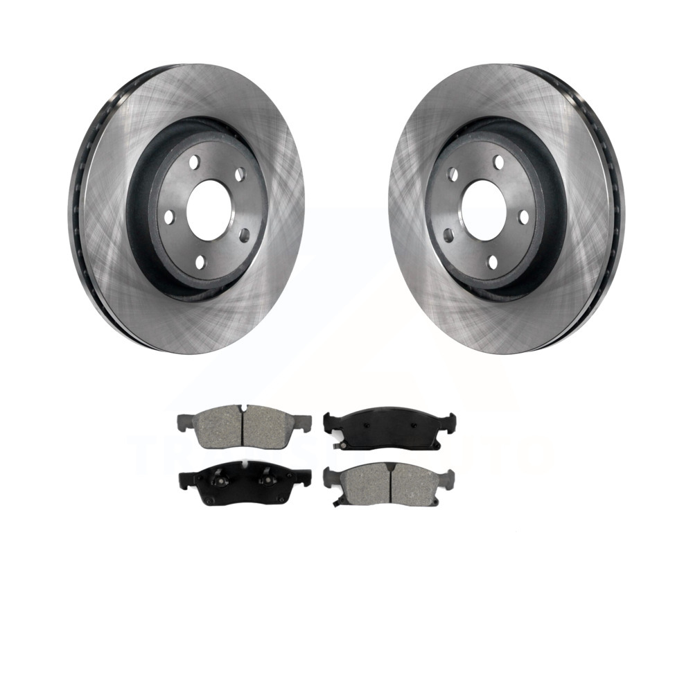 Front Disc Brake Rotor & SemiMetallic Pad For Jeep Grand Cherokee Dodge Durango eBay