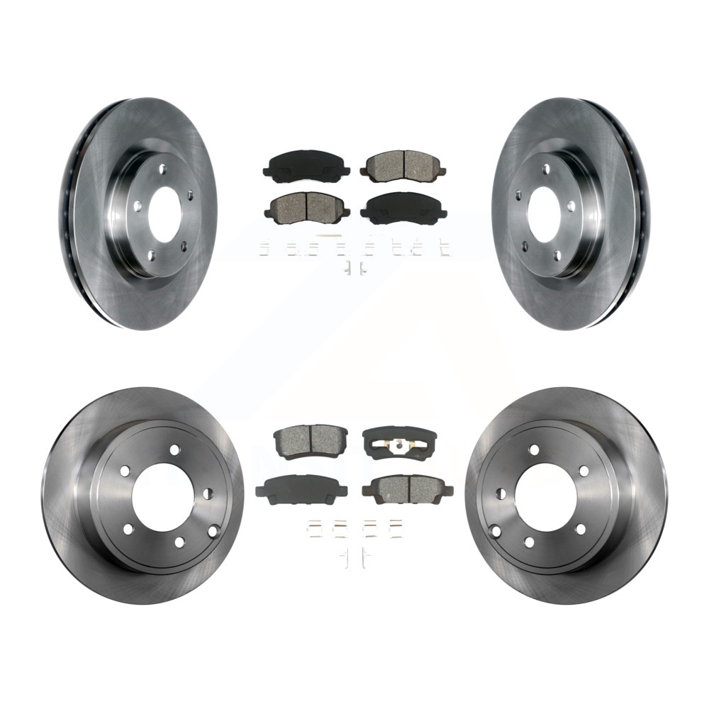 Front Rear Brake Rotors SemiMetallic Pad For Jeep Patriot Dodge