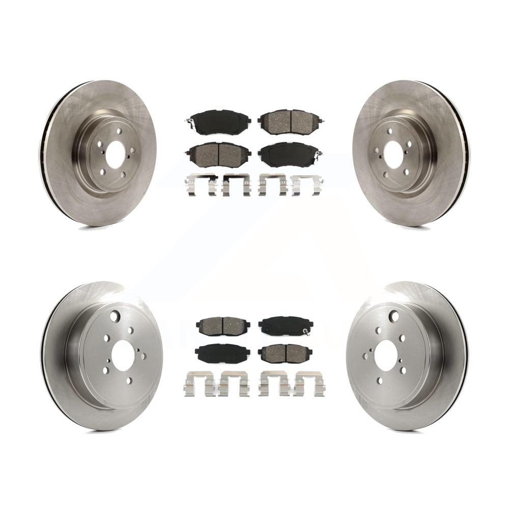 Front Rear Disc Brake Rotors And SemiMetallic Pad Kit For Subaru Outback Legacy eBay
