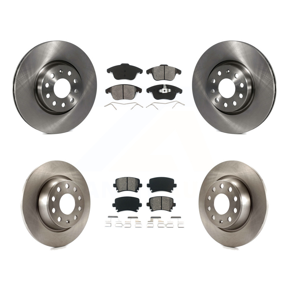 Front Rear Disc Brake Rotors And Semi-Metallic Pads Kit Volkswagen ...