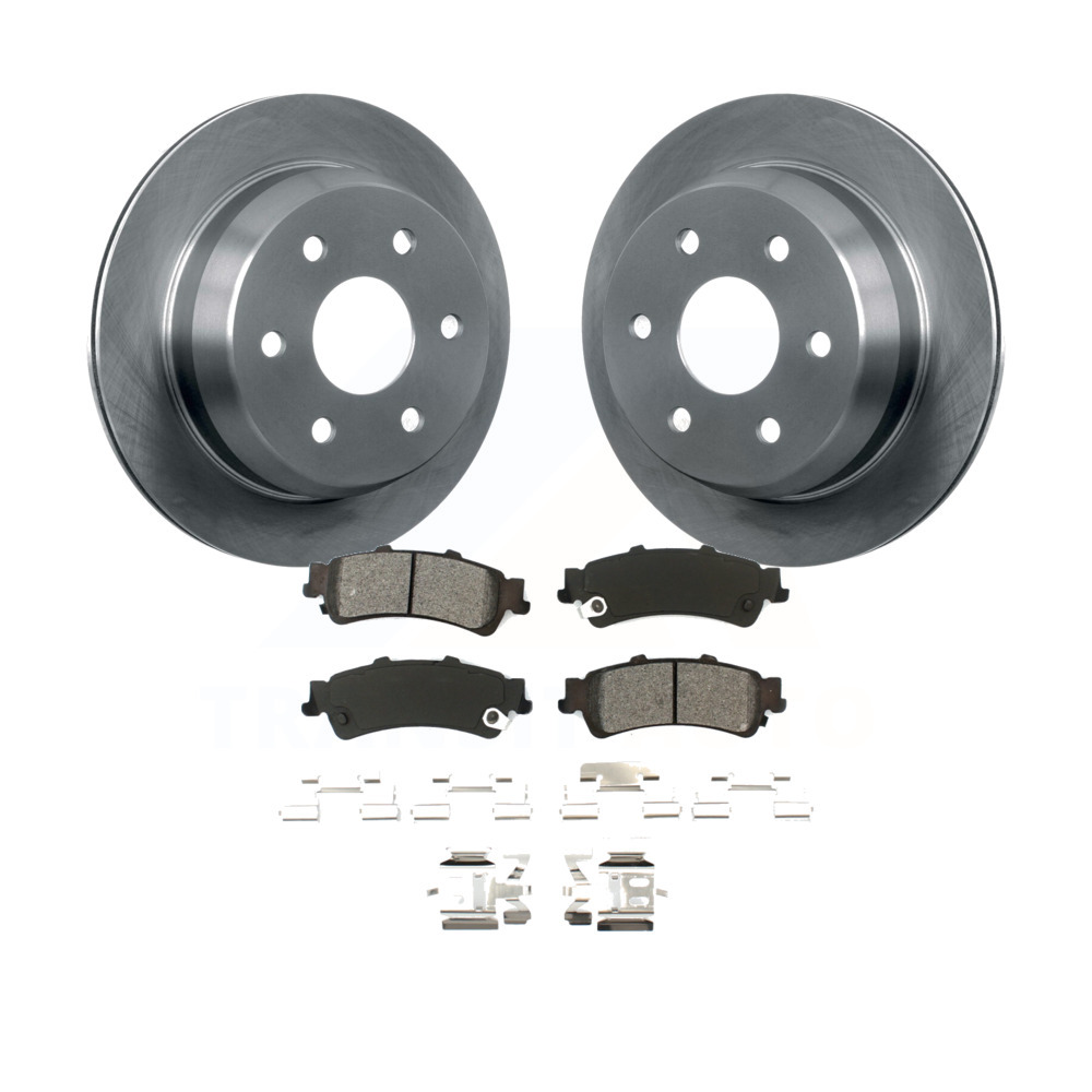 Rear Brake Rotors Semi-Metallic Pad Chevrolet Silverado 1500 GMC Sierra