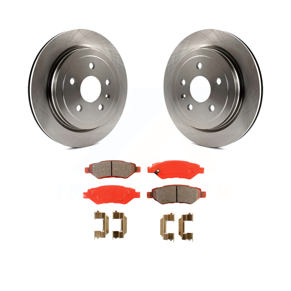 Rear Coated Disc Rotors & SemiMetallic Brake Pads Fits 20072012 Kia