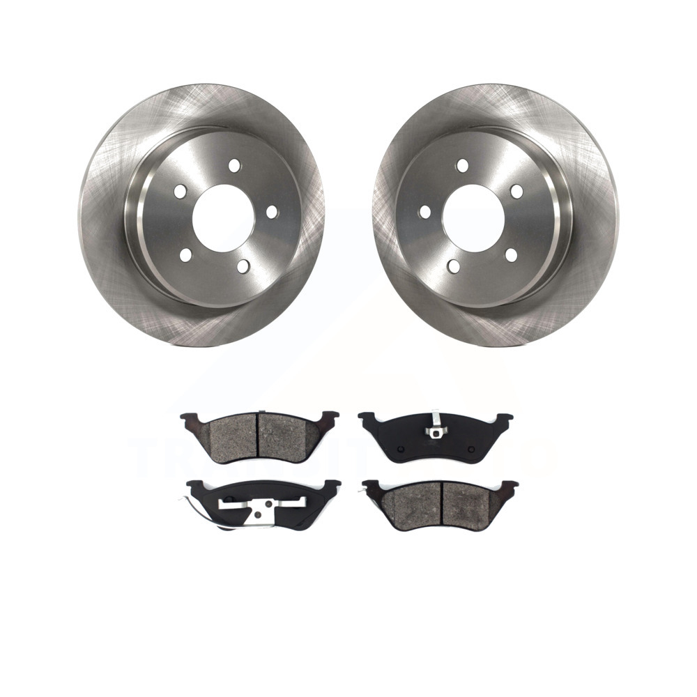 Rear Disc Brake Rotors SemiMetallic Pad For Dodge Grand Caravan