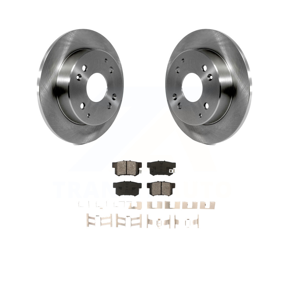 Front Rear Coated Rotors /& Semi-Metallic Brake Pads Fits Acura Honda Accord TSX
