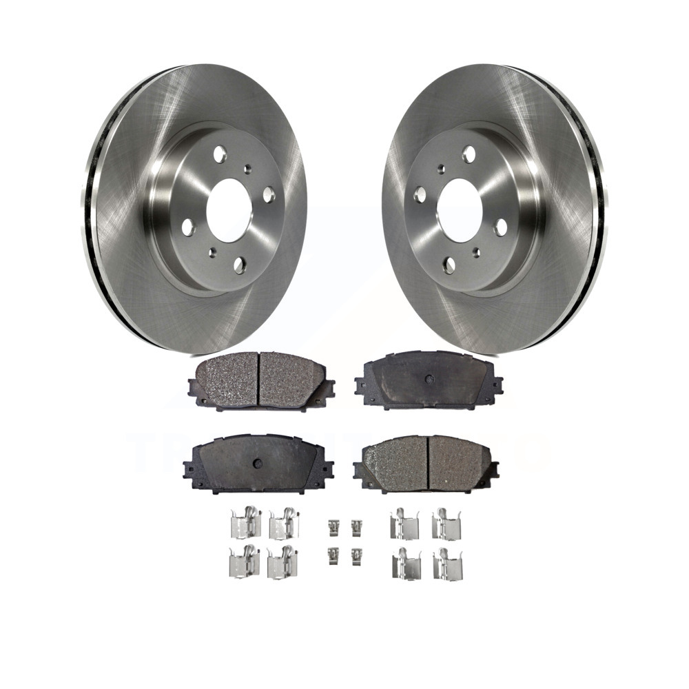 Front Disc Brake Rotors And Ceramic Pads Kit For Toyota Yaris Prius C