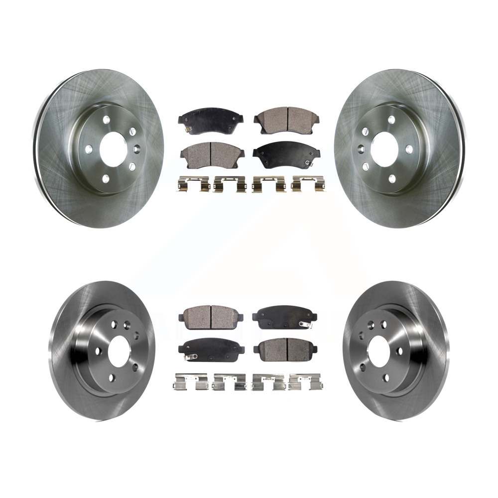 Front Disc Brake Rotors Ceramic Pads Drilled & Slotted Kit For Chevy ...