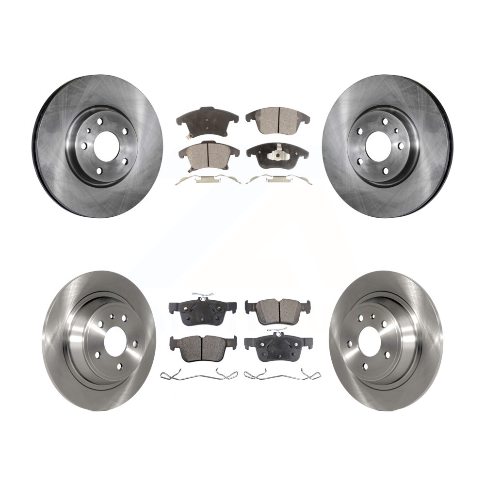 Front Rear Disc Brake Rotors And Ceramic Pads Kit Ford Fusion Lincoln