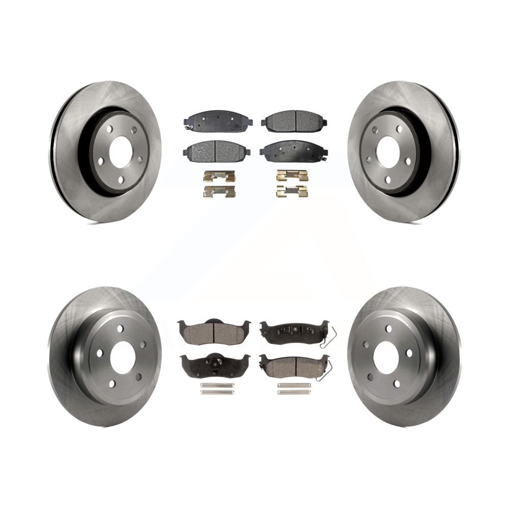 Front Rear Disc Brake Rotors & Ceramic Pad Kit For Jeep Grand Cherokee ...