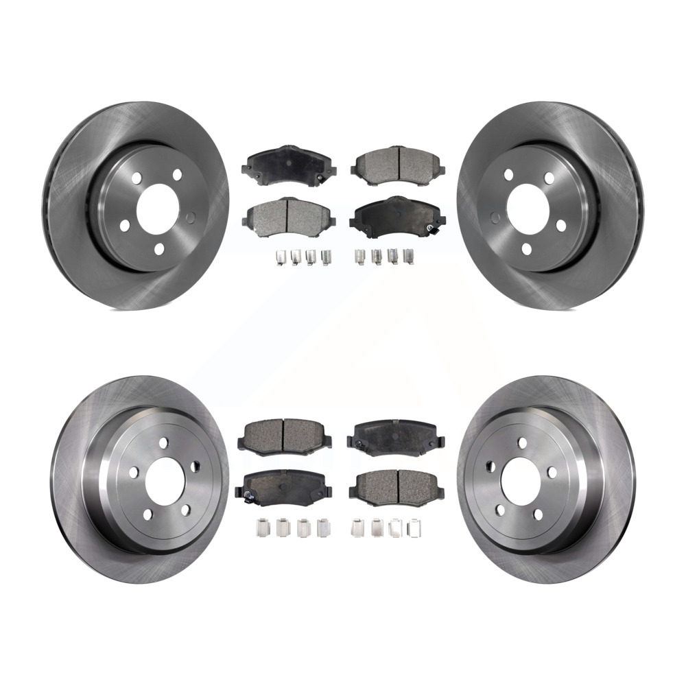 Front Rear Disc Brake Rotors And Ceramic Pads Kit For Jeep Liberty ...