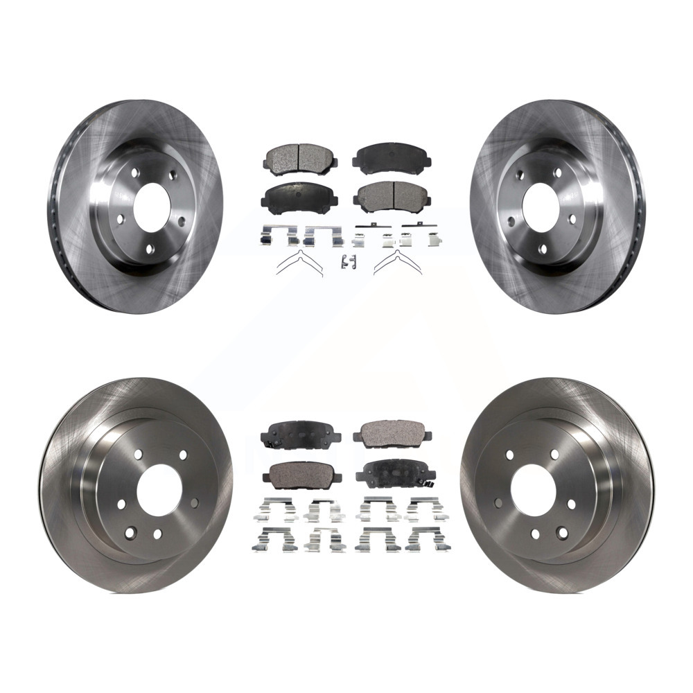 Front Rear Disc Brake Rotors And Ceramic Pads Kit For Nissan Rogue ...