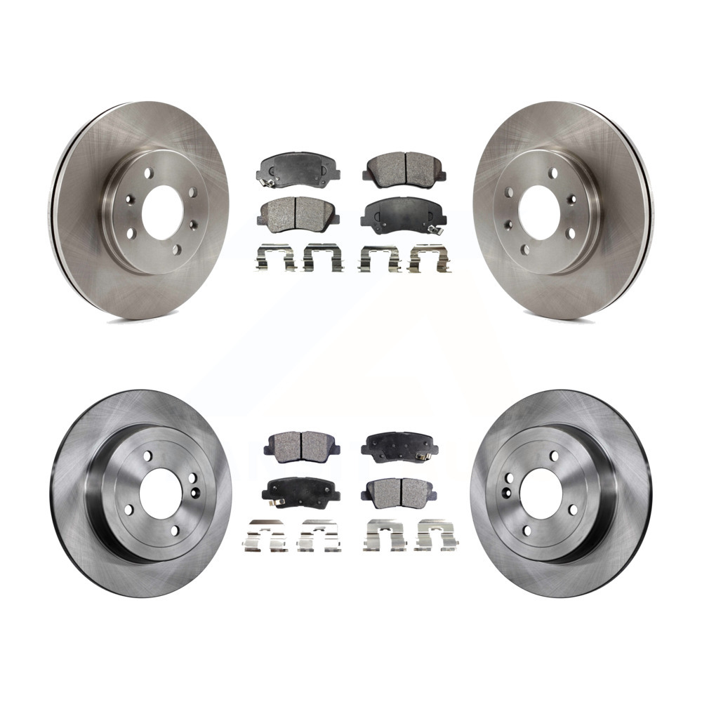 Front Rear Disc Brake Rotors And Ceramic Pads Kit For Hyundai Accent ...