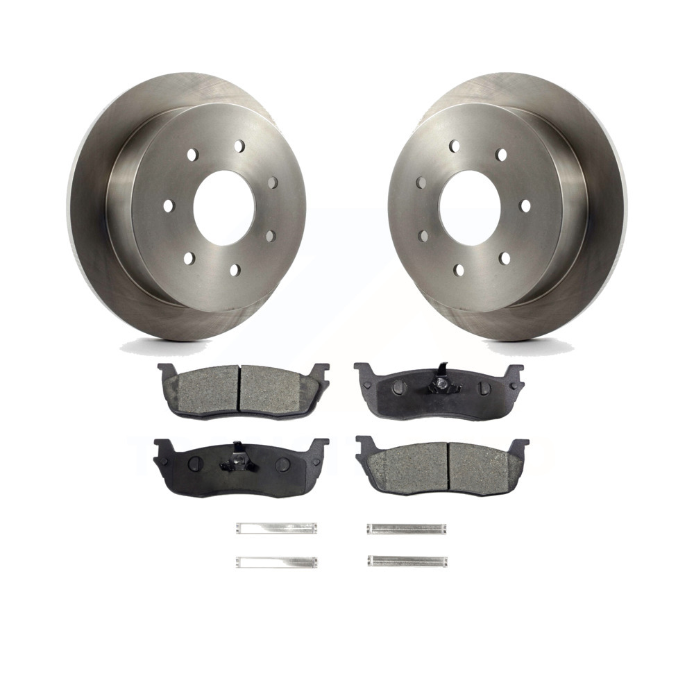 Rear Disc Brake Rotors And Ceramic Pads Kit Ford F 150 F 250 Ebay