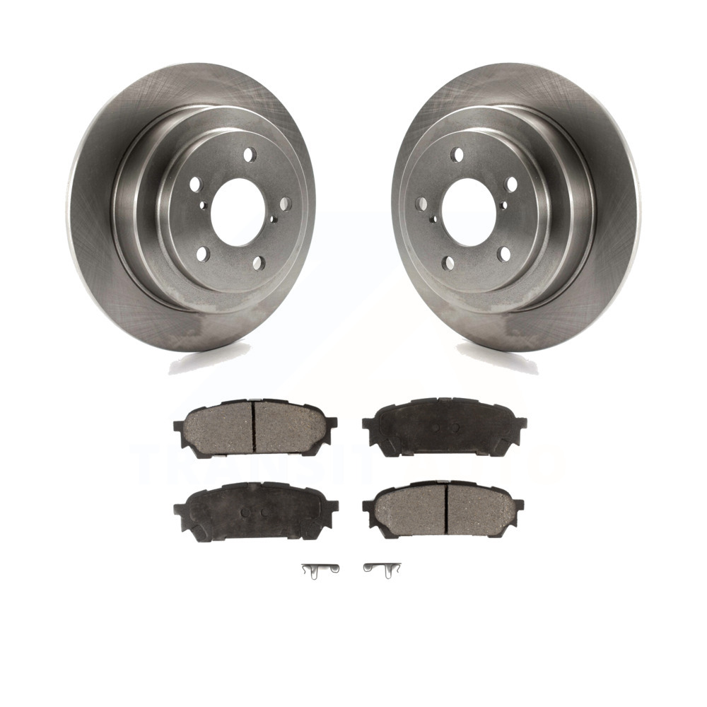 Rear Disc Brake Rotors And Ceramic Pad Kit For Subaru Forester Impreza