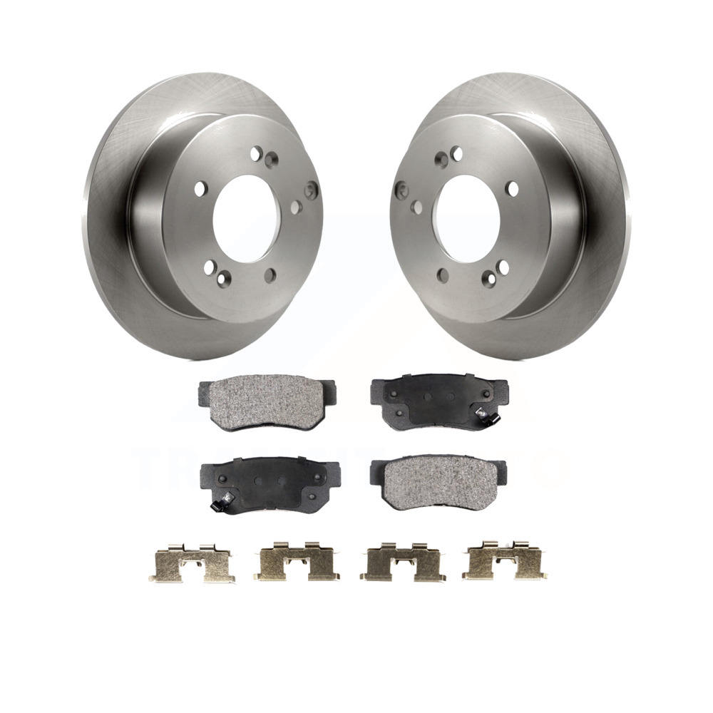 Front Ceramic Disc Brake Pad Rotor /& Hardware Kit for Hyundai Kia New