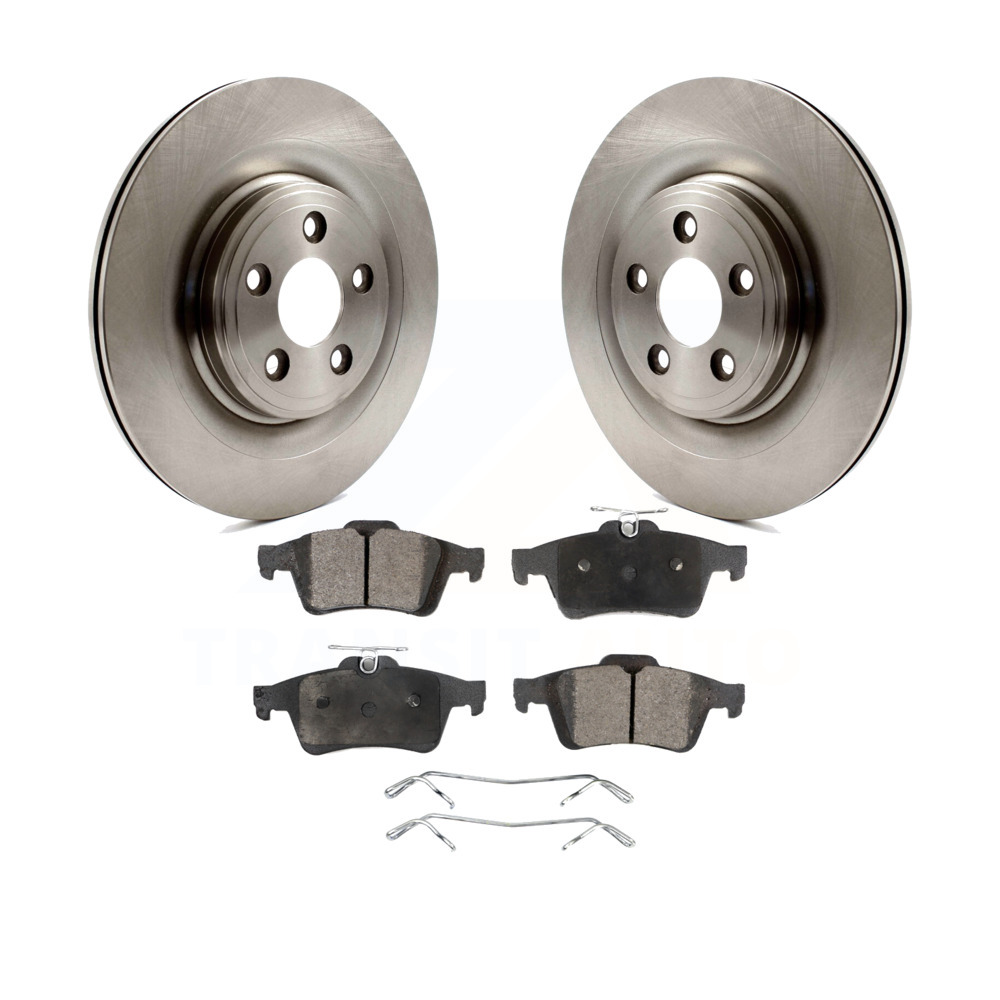 XJ8 Front Drilled Brake Rotors+Ceramic Pads Fit Jaguar S-Type Vanden Plas