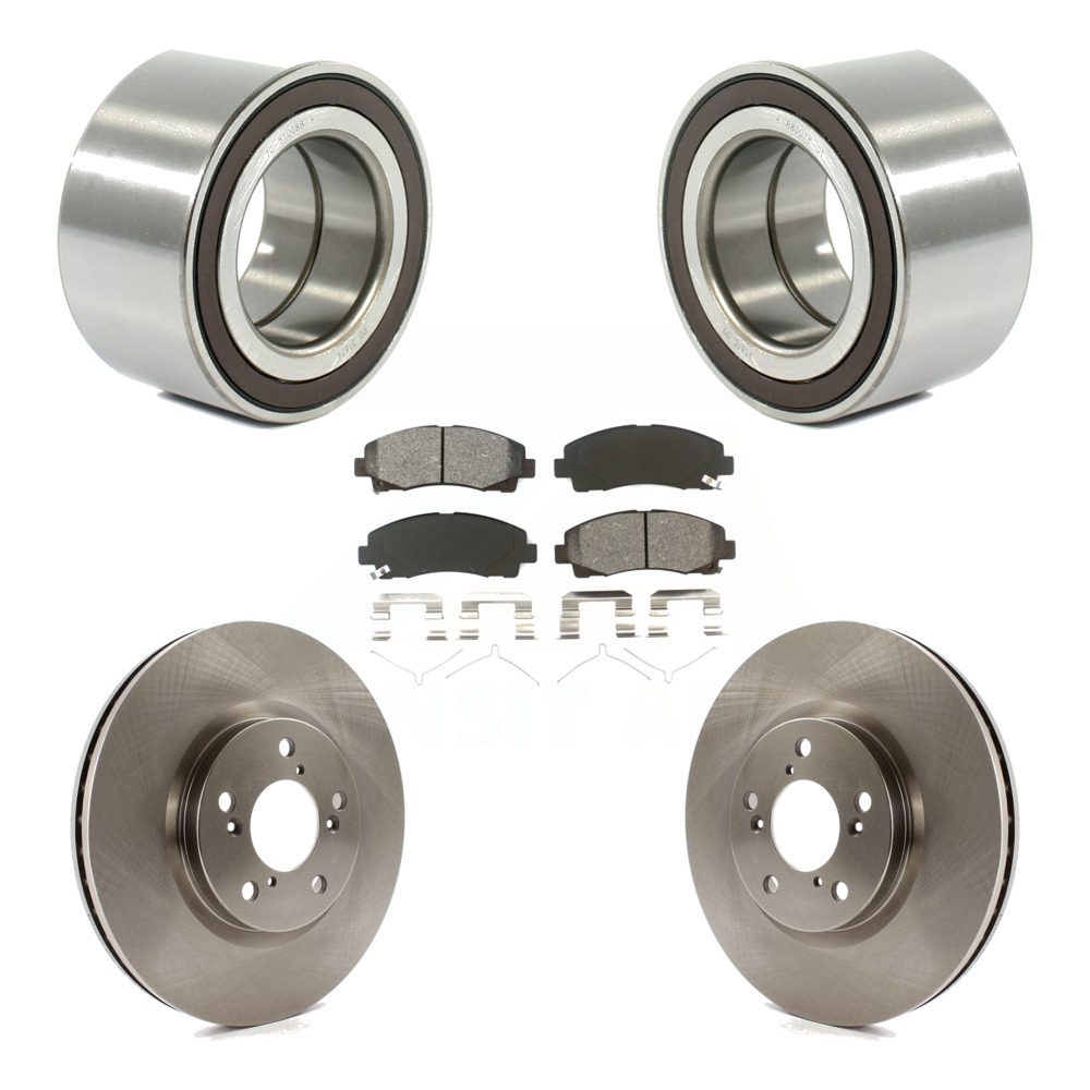 Front Wheel Bearing Disc Brake Rotors And Pads Kit 20062014 Honda