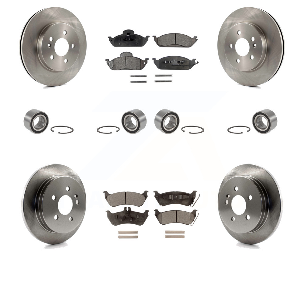 Front Rear Bearing Disc Brake Rotor And Pads Kit Mercedes-Benz ML320 ...