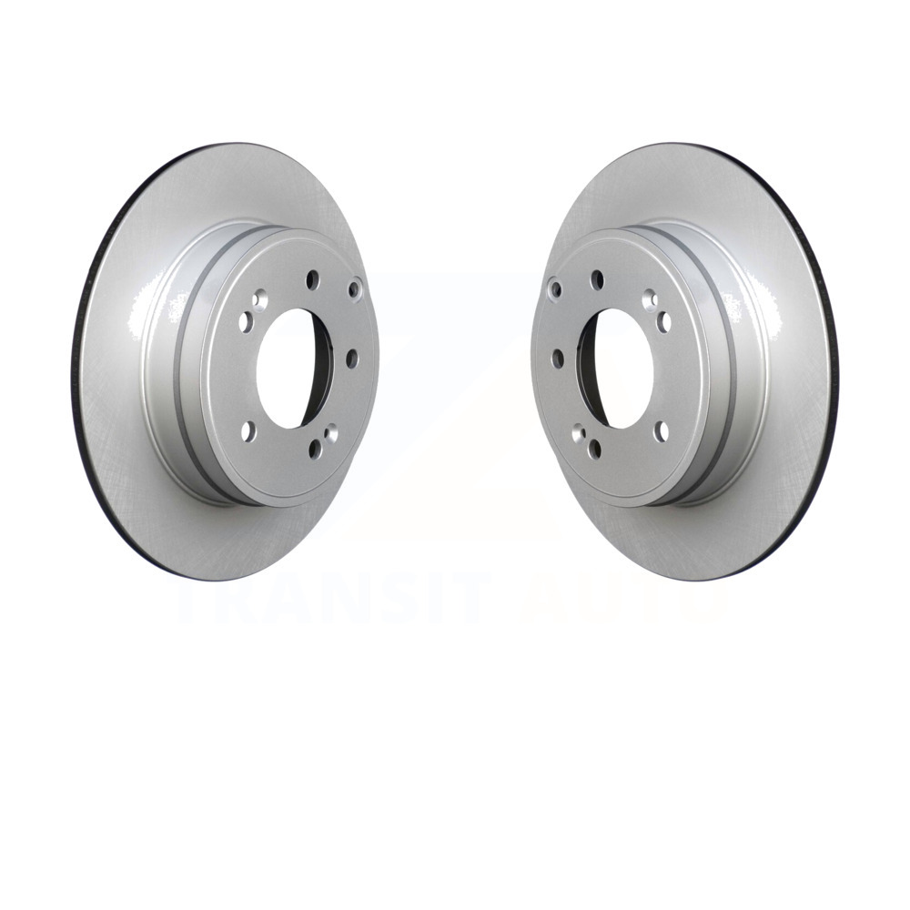 Rear Coated Brake Rotors Pair For Hyundai Sonata Kia Optima Tucson