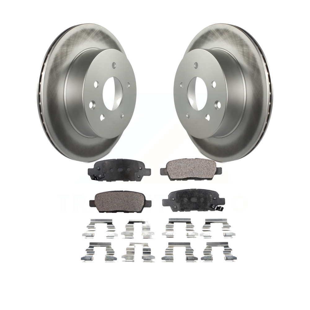 Rear Coat Brake Rotor Semi-Metallic Pad For Nissan Rogue Sport Infiniti ...