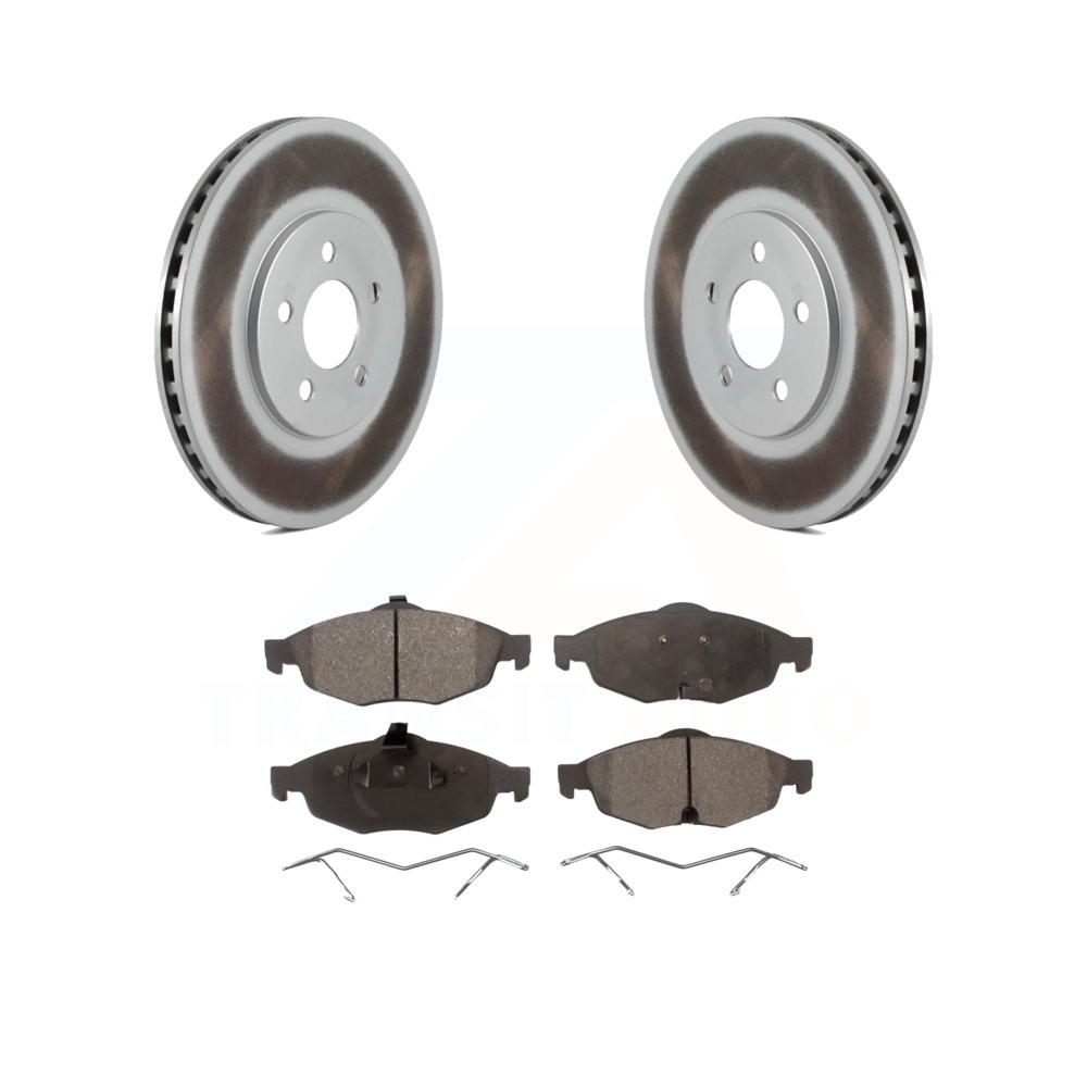 Front Coated Disc Brake Rotor Ceramic Pad Kit For Chrysler Sebring Dodge Stratus Ebay