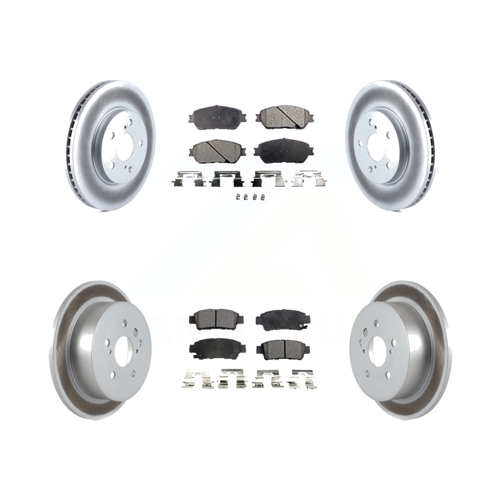 Front Rear Coated Disc Brake Rotors And Ceramic Pads Kit 20042010