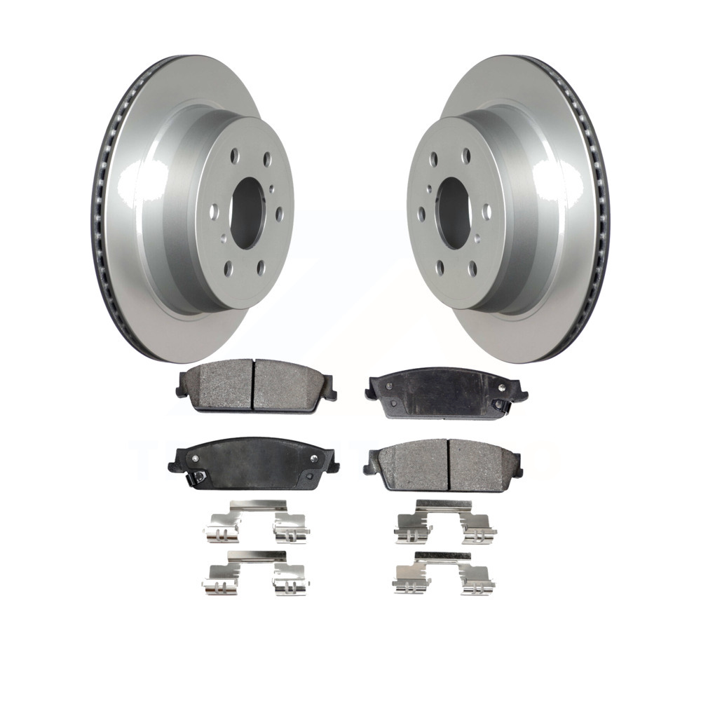 Rear Coated Brake Rotor Ceramic Pad Chevrolet Silverado 1500 GMC Sierra