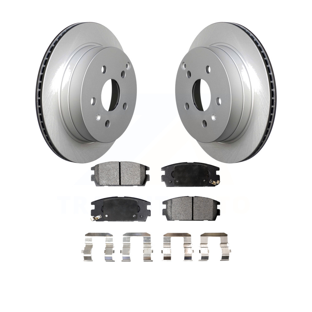 Rear Coated Disc Brake Rotors And Ceramic Pads Kit Chevrolet Equinox