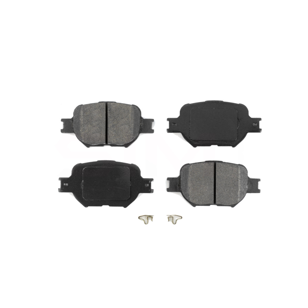 Front Coated Disc Brake Rotors And SemiMetallic Pads Kit Scion tC