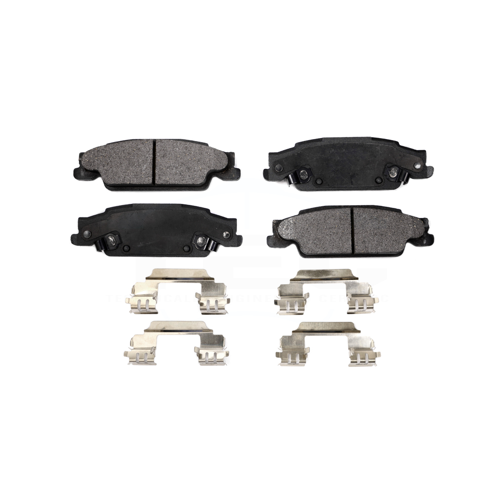 Front /& Rear Ceramic Brake Pads w//Clips for Cadillac CTS STS Pontiac Grand Prix